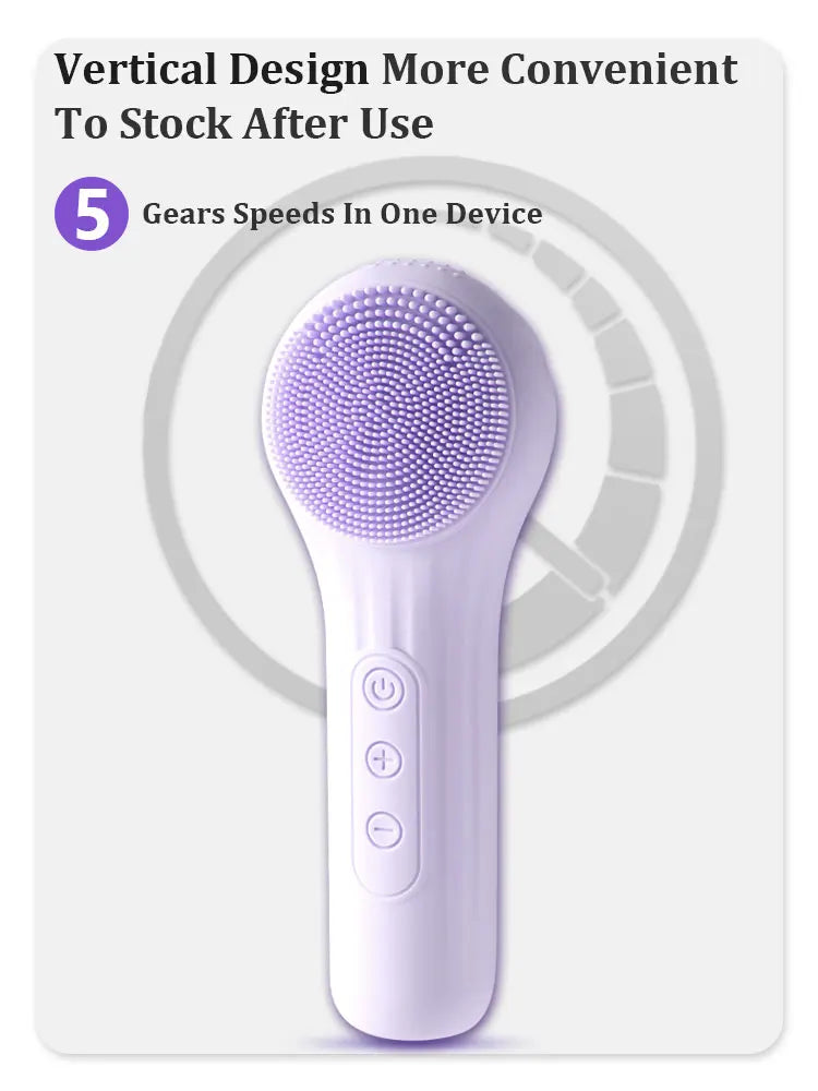 Sonic Waterproof Electric Facial Cleansing Brush - 15