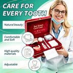 Portable Denture Care and Cleaning Travel Kit with Storage Case