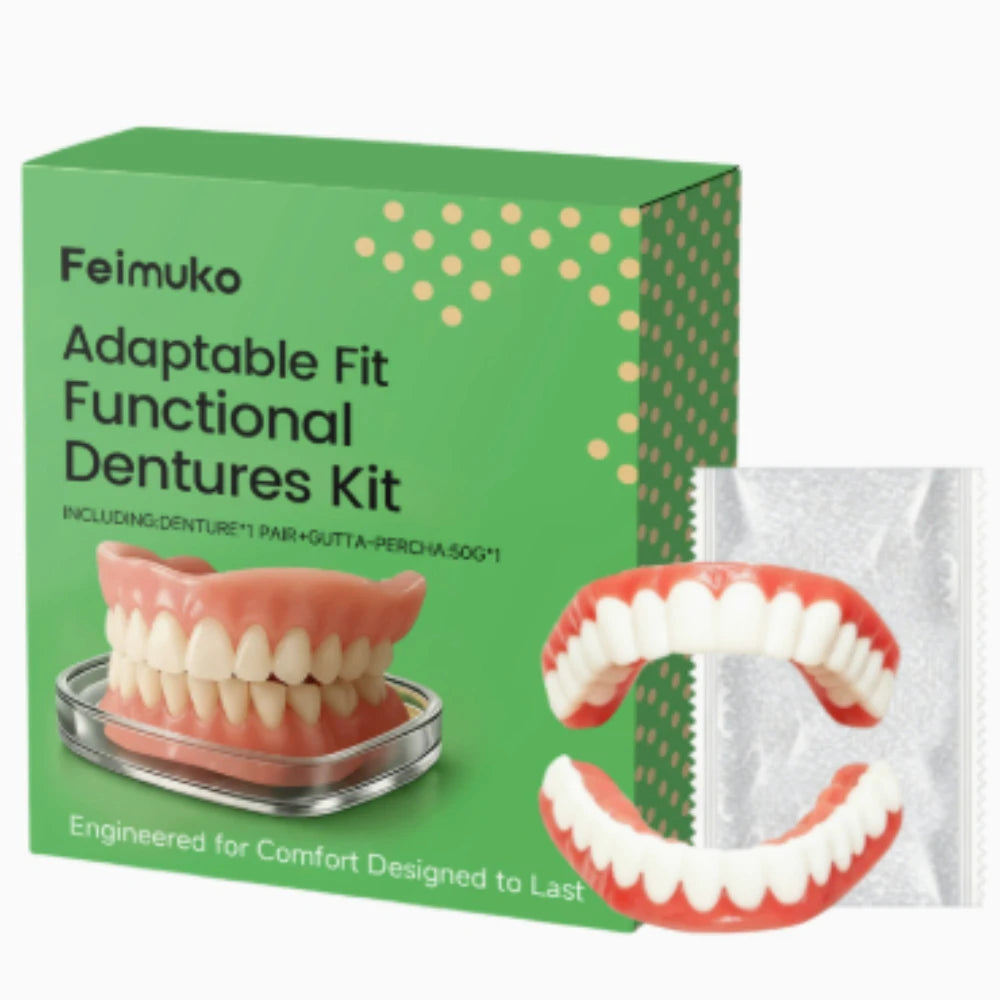 Instant Snap-On Silicone Dentures for Natural Smile