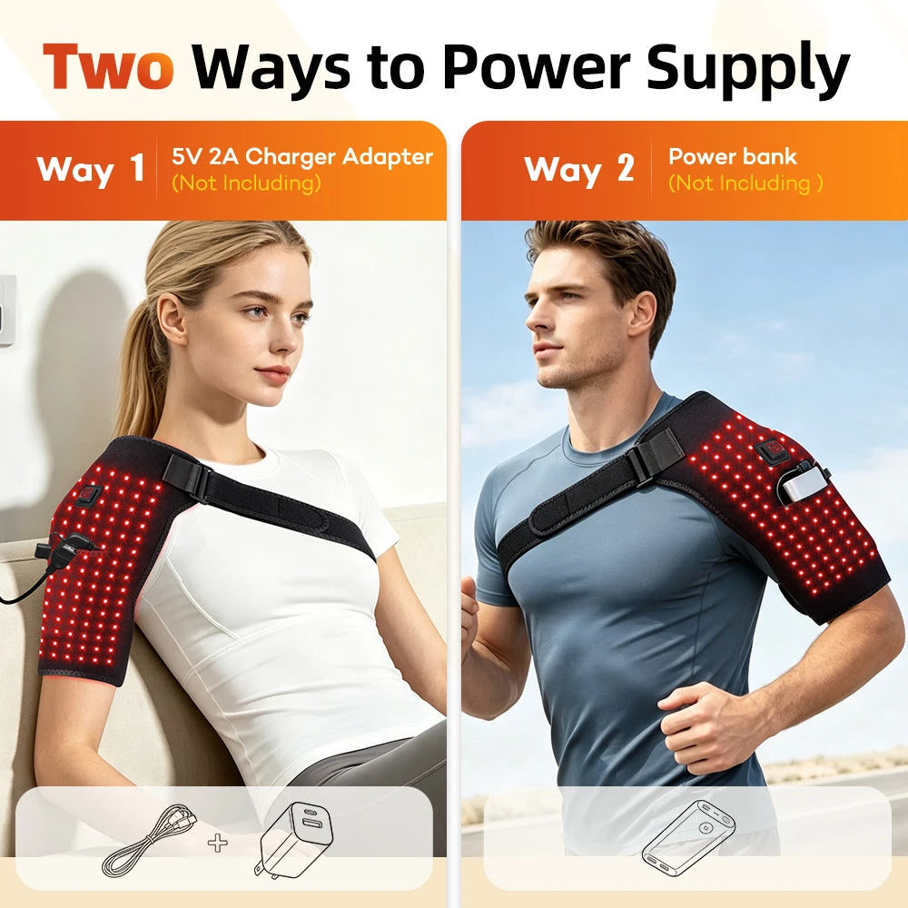 Red Light Therapy Heated Shoulder Support Brace - 10