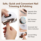 Electric 2-in-1 Nail Trimmer and Grinder with LED Display