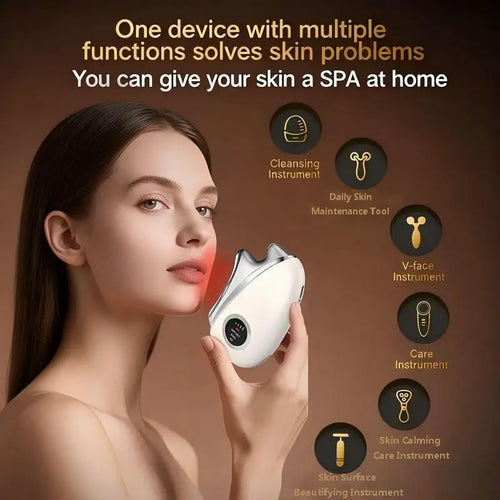 3-in-1 LED Microcurrent Facial Massager and Skin Contouring Wand