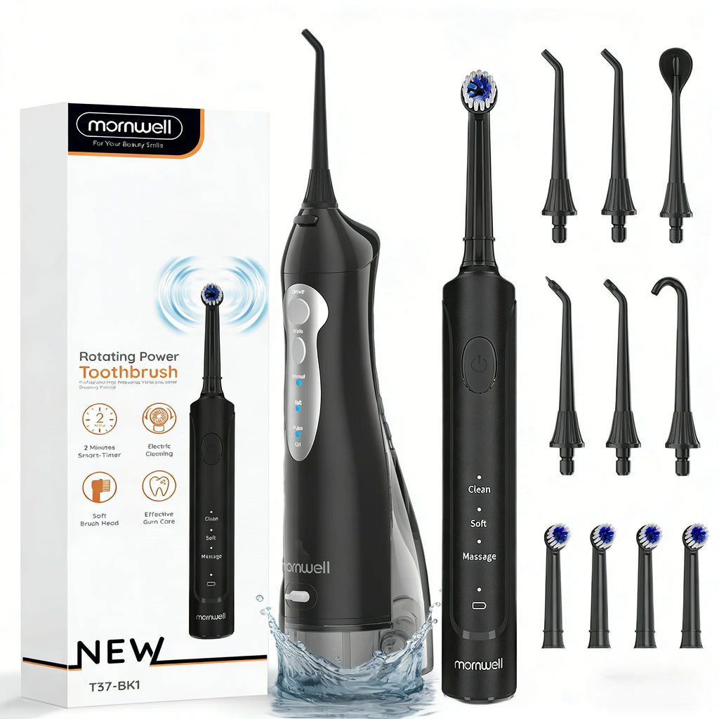 Electric Toothbrush and Water Flosser Oral Care Combo Set