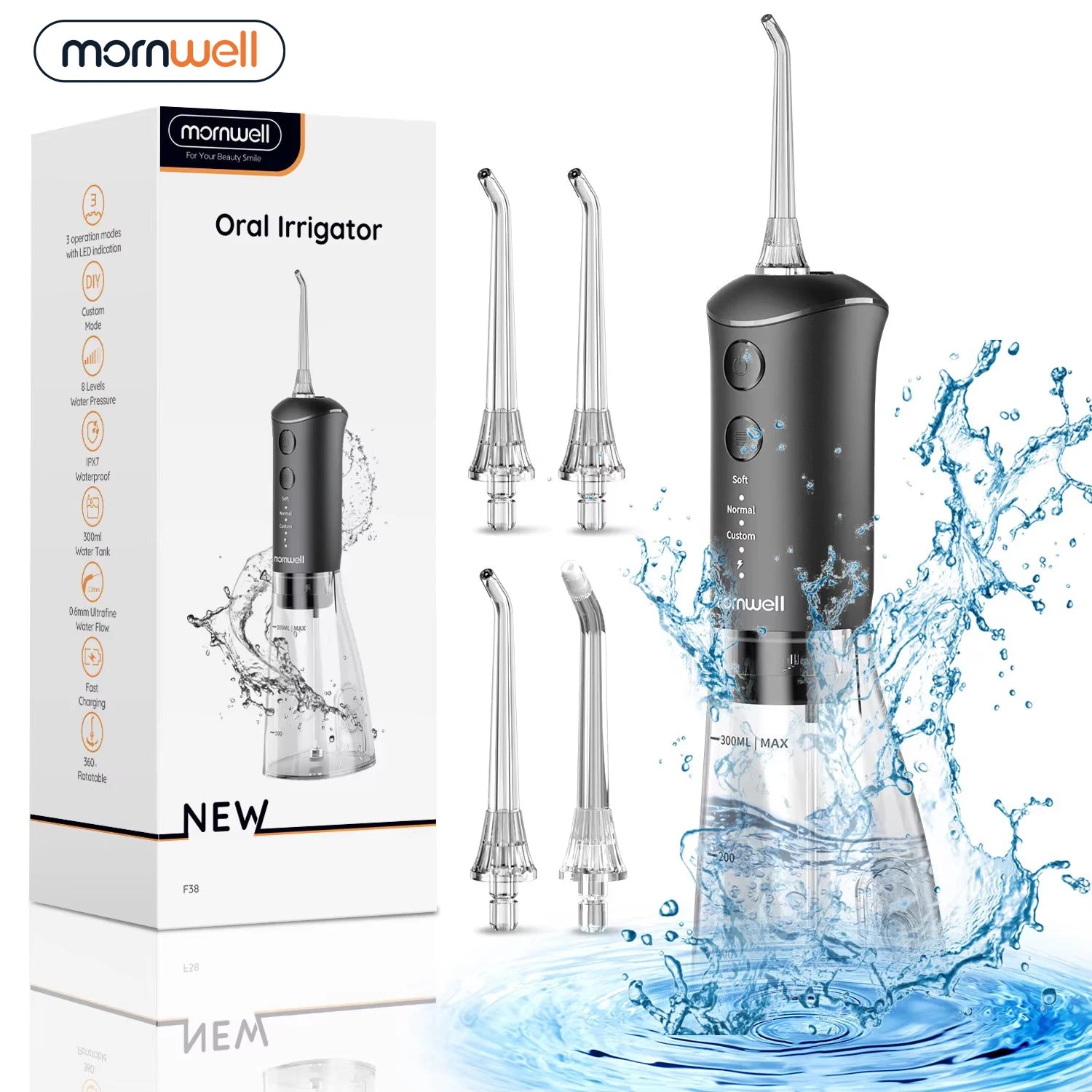 Rechargeable Portable Water Flosser for Teeth Cleaning - 1