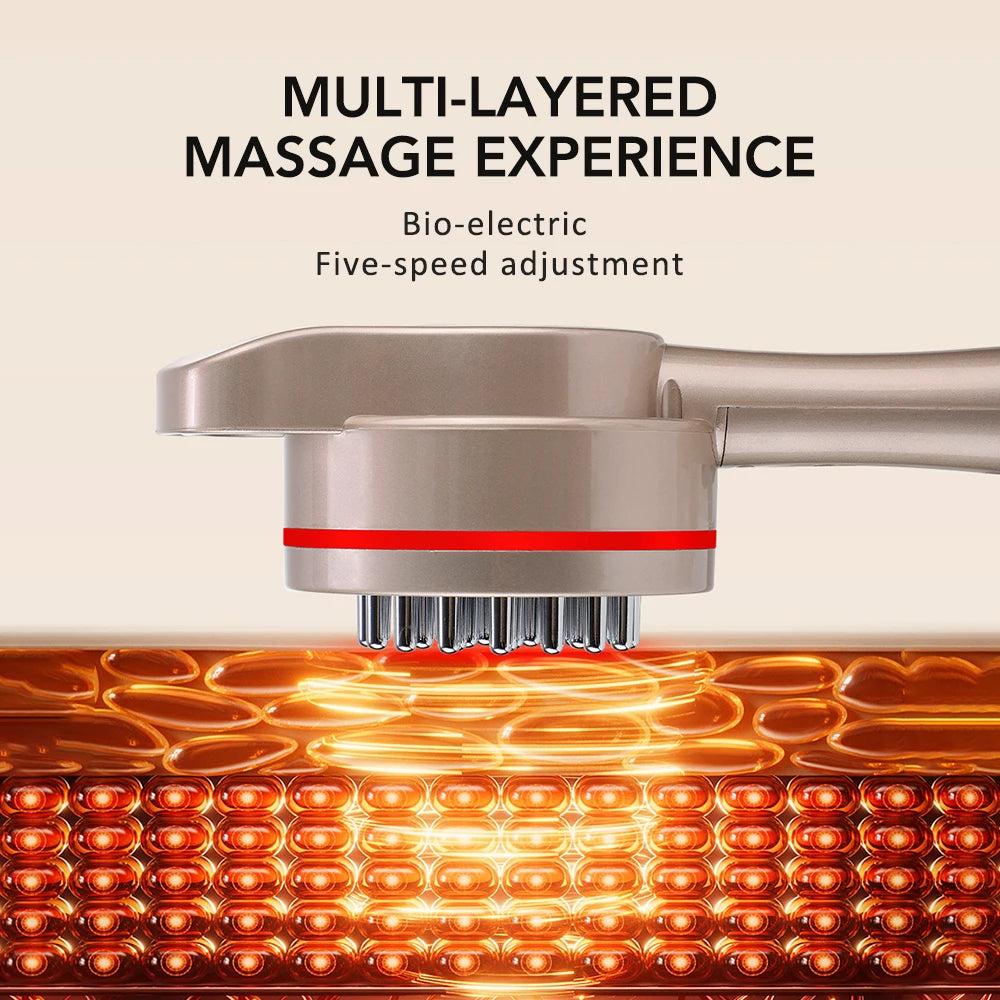 Electric Microcurrent Meridian Body Massager with Heat and Vibration