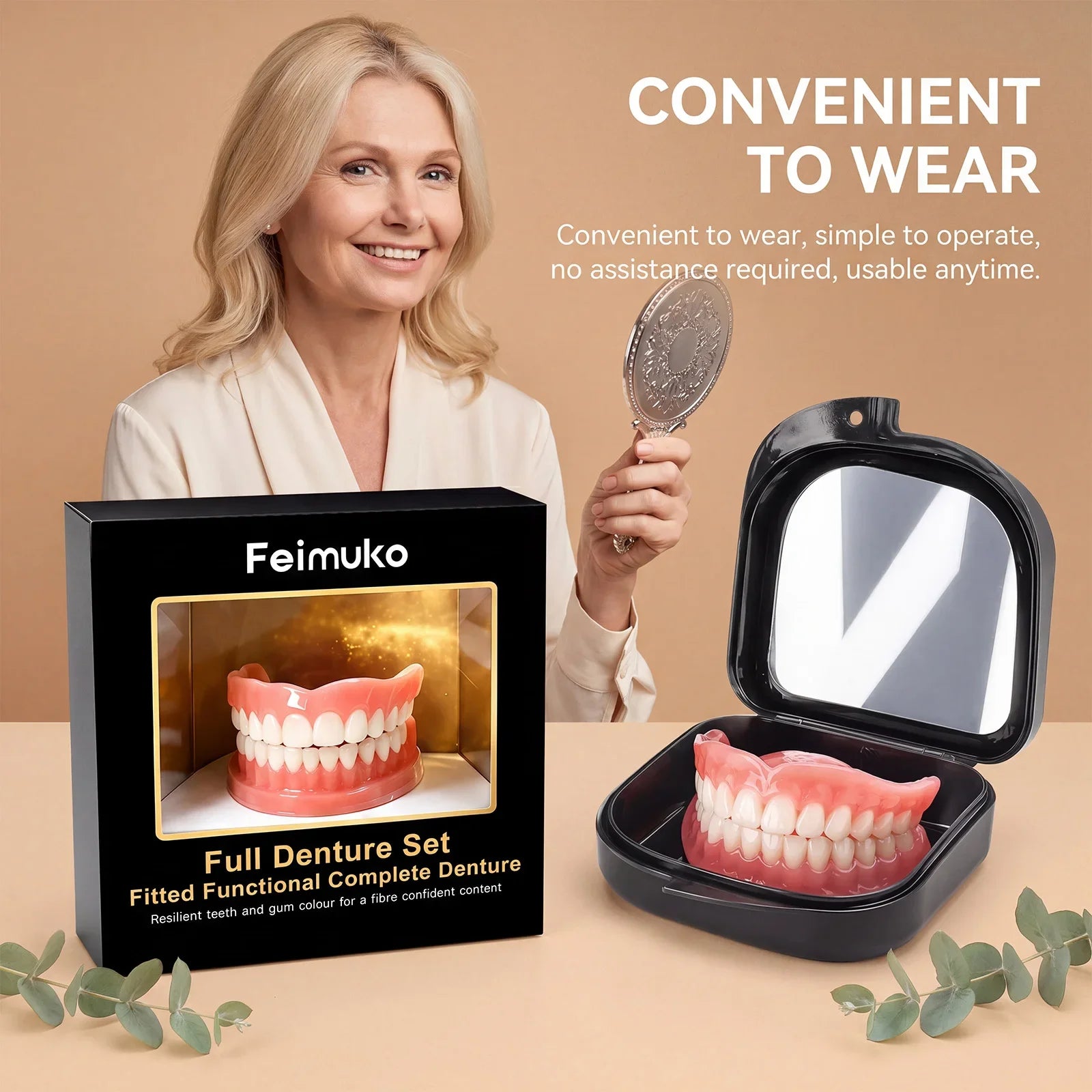 Full Mouth Realistic Resin Dentures for Natural Smile and Comfort - 8