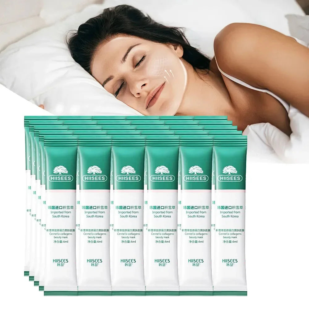 Centella Collagen Sleeping Facial Mask - 30 Pack Anti-Aging Treatment - 7