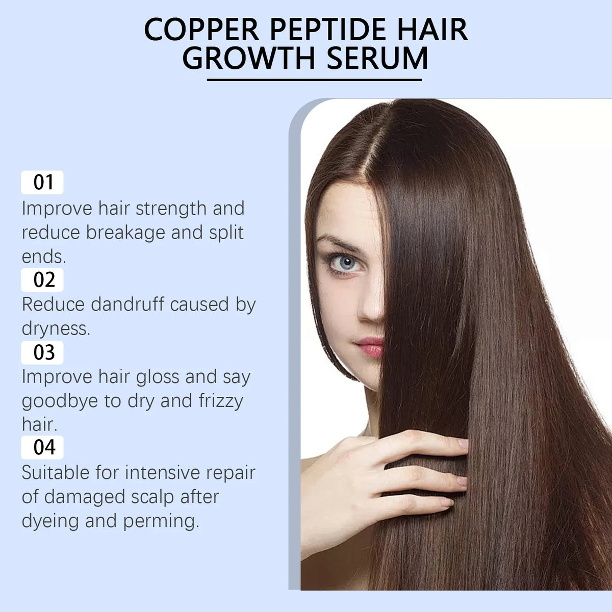 Copper Peptide Hair Growth Serum for Damaged Hair