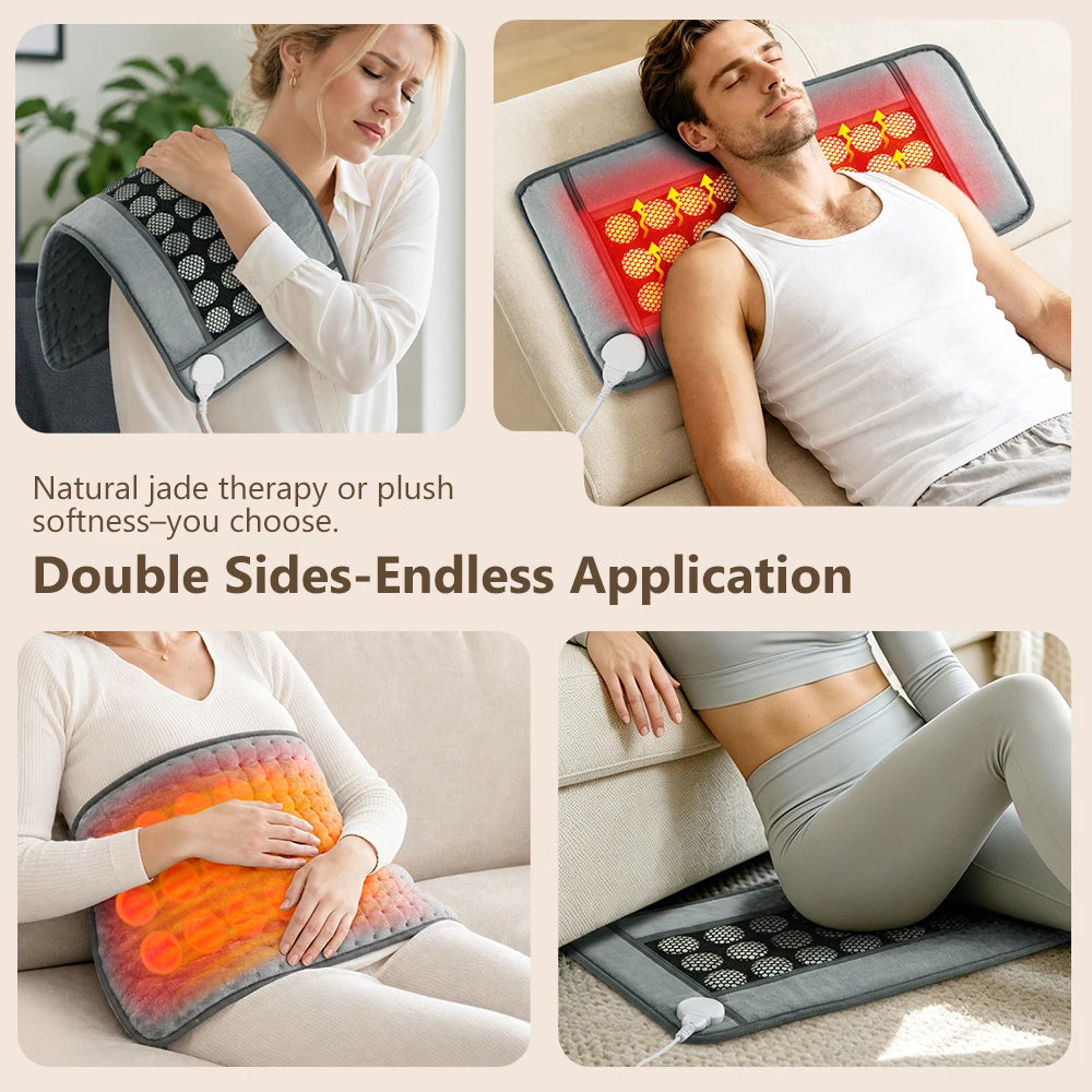 Double-Sided Natural Jade Stone Electric Heating Pad - 9