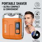 Portable Electric Dual-Head Shaver for Men with LED Display
