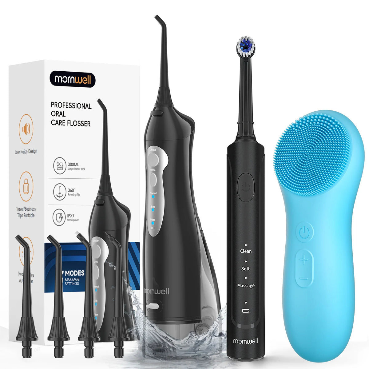 3-in-1 Professional Oral Care and Facial Cleansing Kit