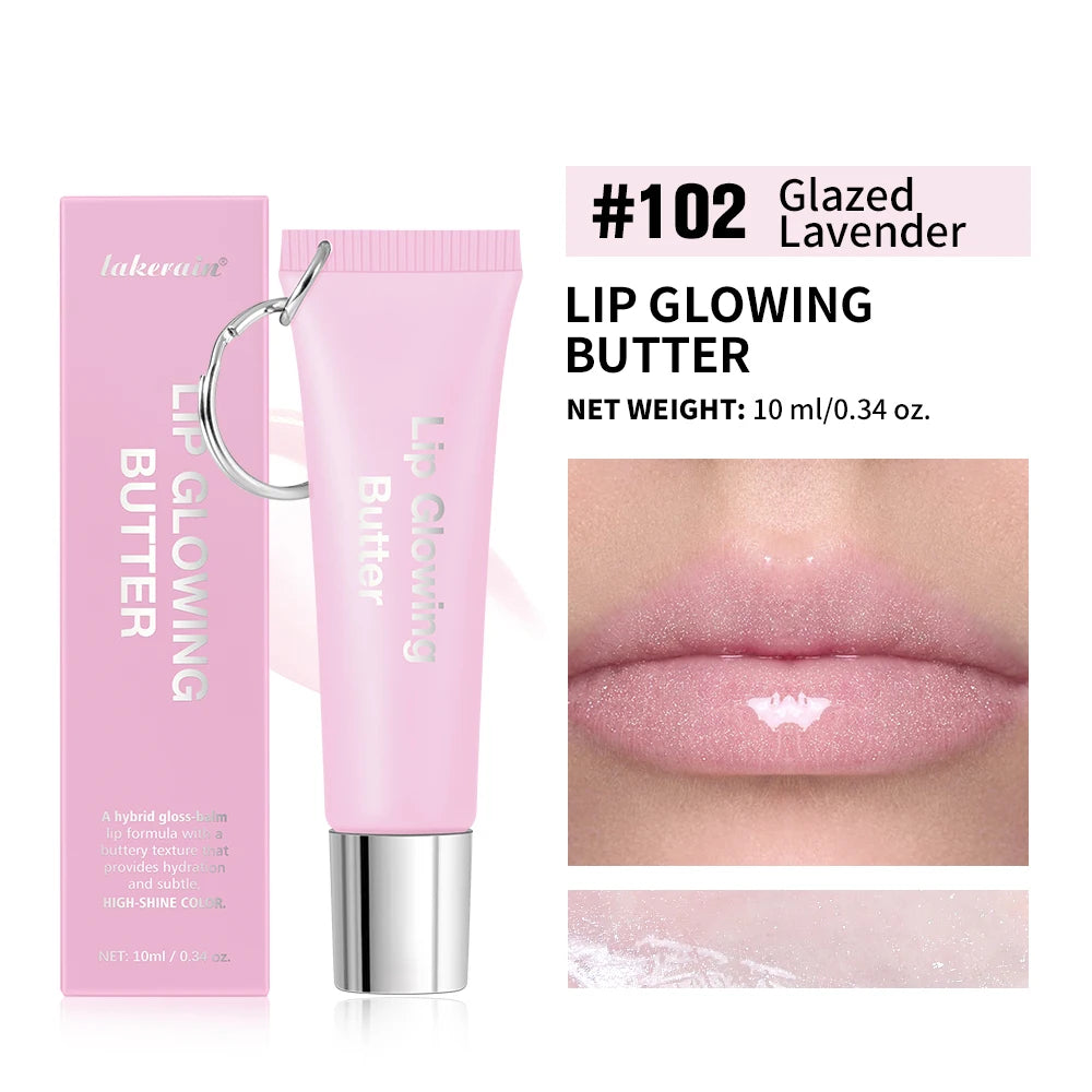 Moisturizing Lip Glowing Butter Gloss with Keychain