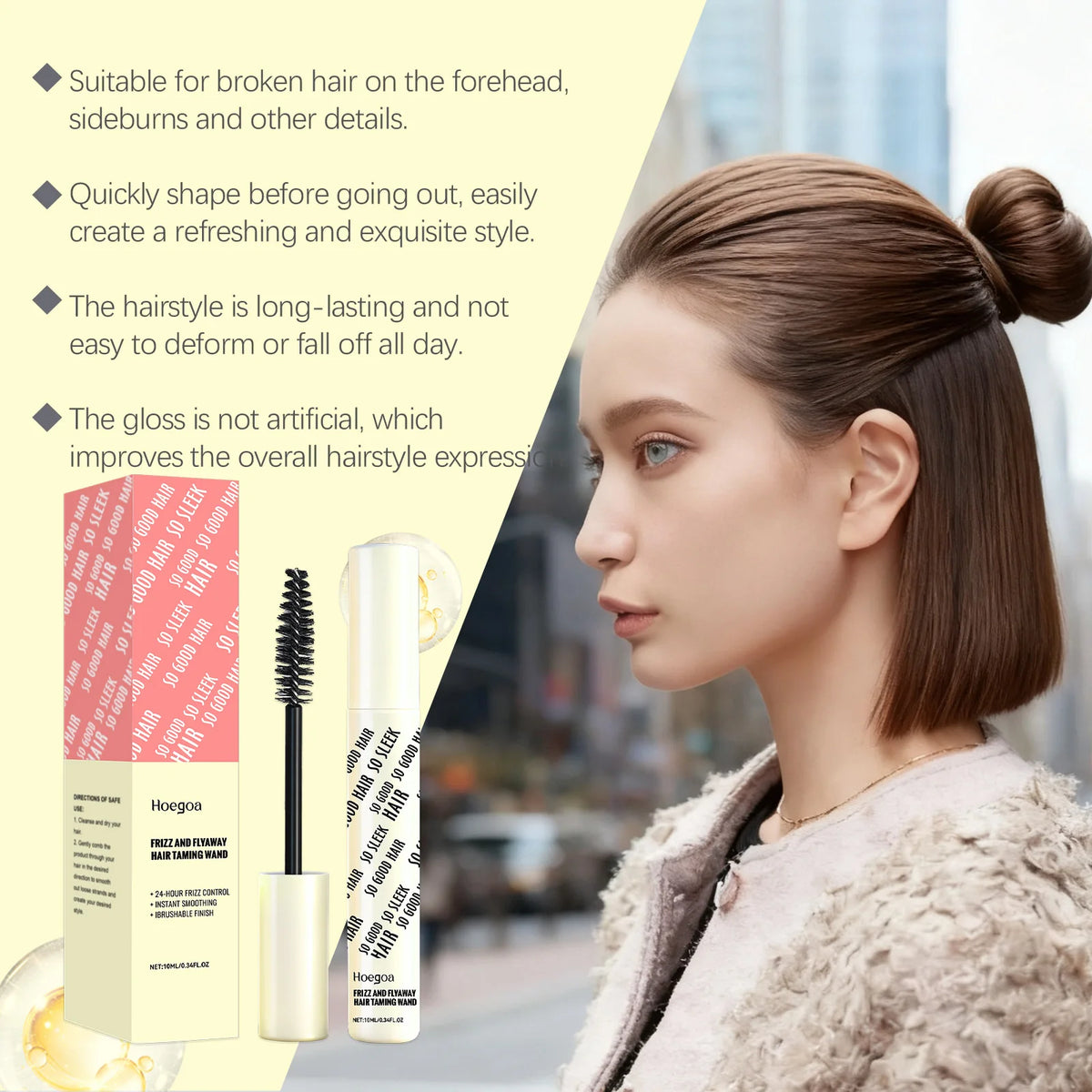 Anti-Frizz Hair Finishing Wand for Sleek Flyaway Control