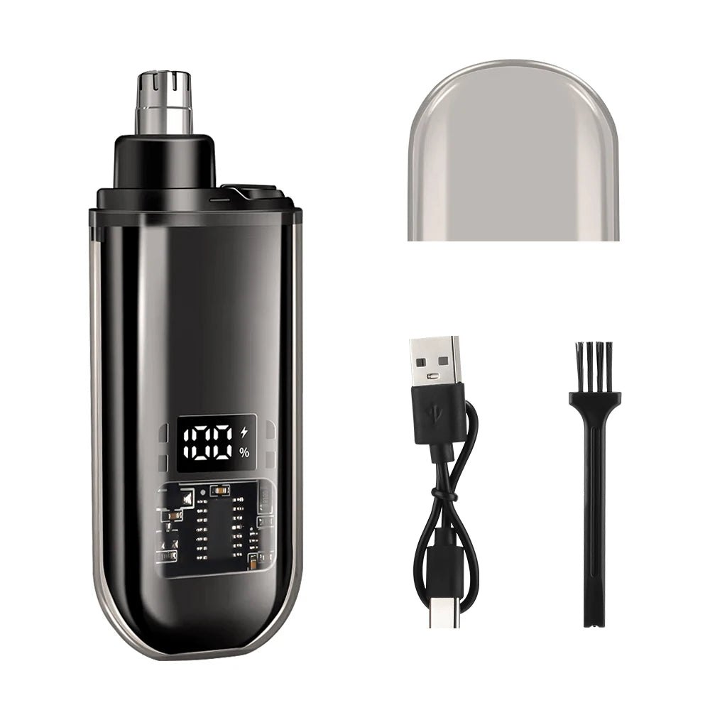 Electric Rechargeable Nose and Ear Hair Trimmer