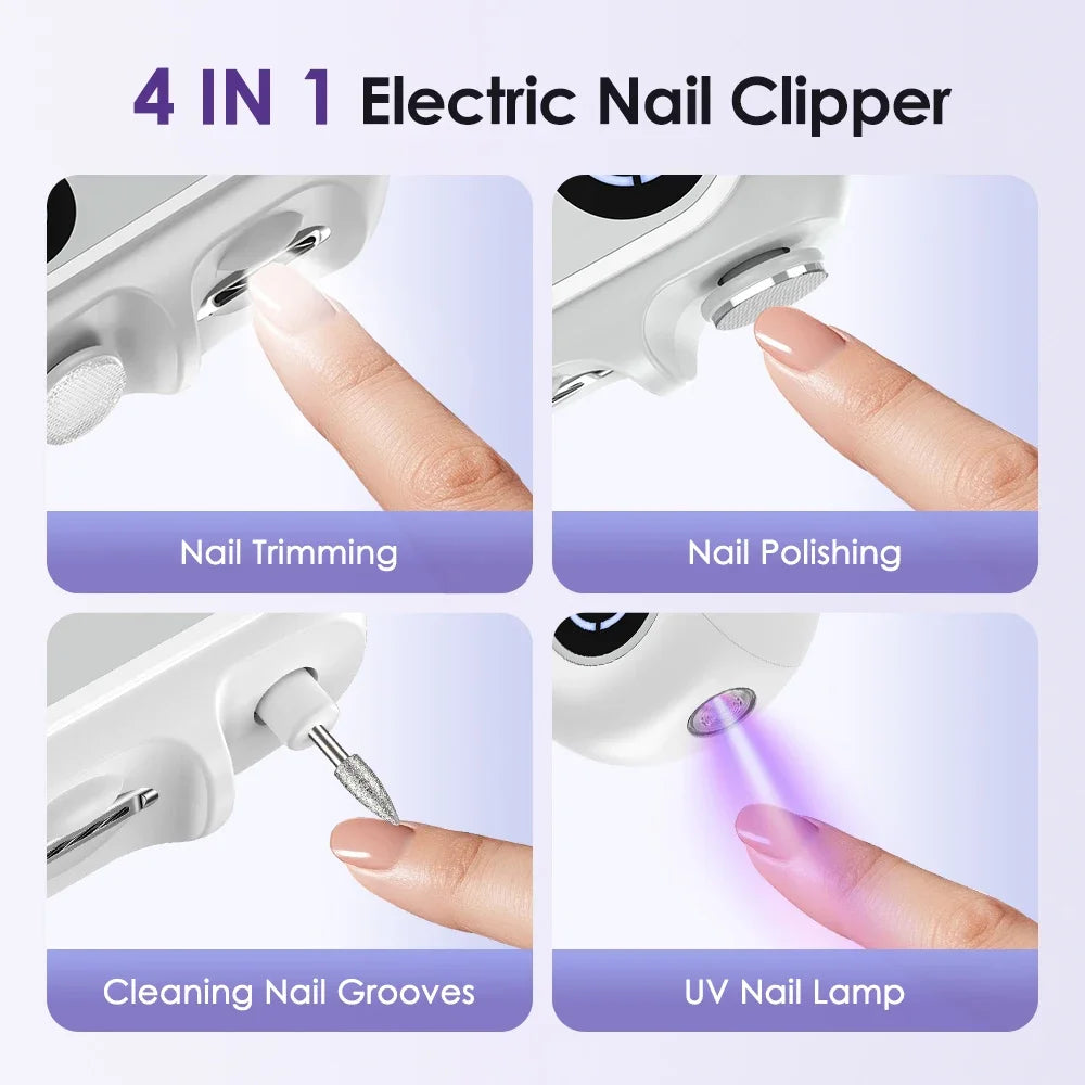 4-in-1 Electric Nail Clipper and Polisher Set