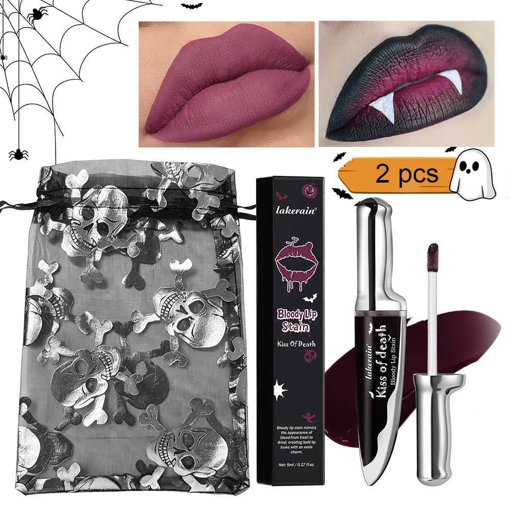 Long-Lasting Bloody Lip Stain for Halloween and Gothic Makeup