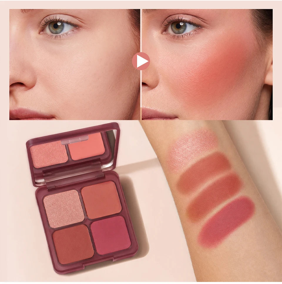 4-Shade Soft Blur Face Blush Palette