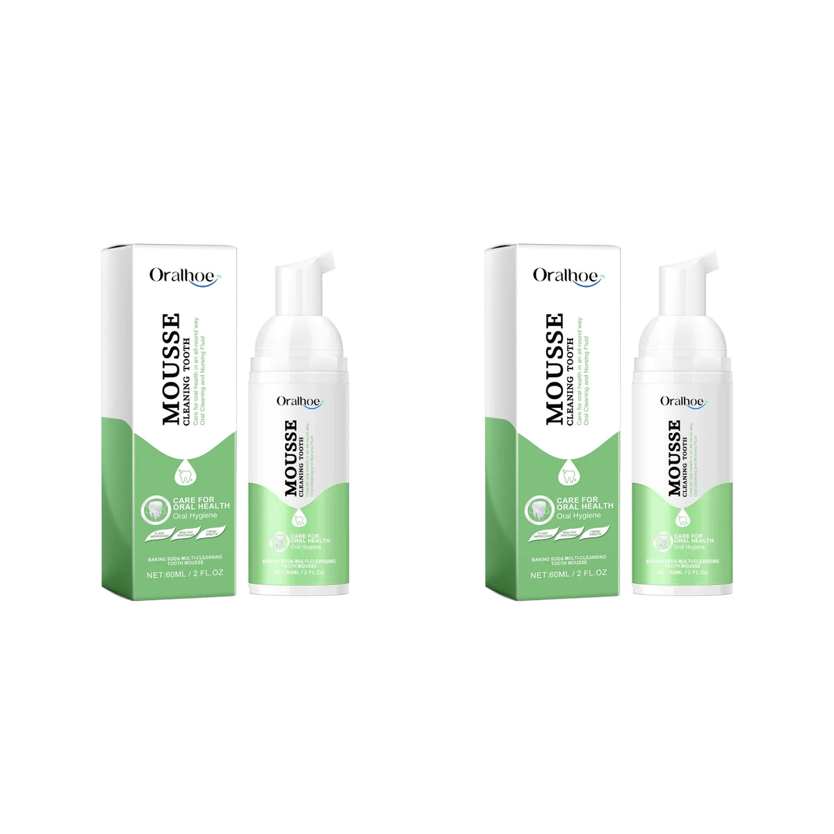 Whitening Foaming Toothpaste for Stain Removal and Deep Cleaning