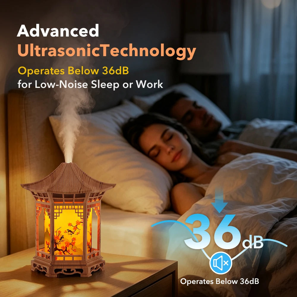 Portable Ultrasonic Pavilion Humidifier with Night Light - 1