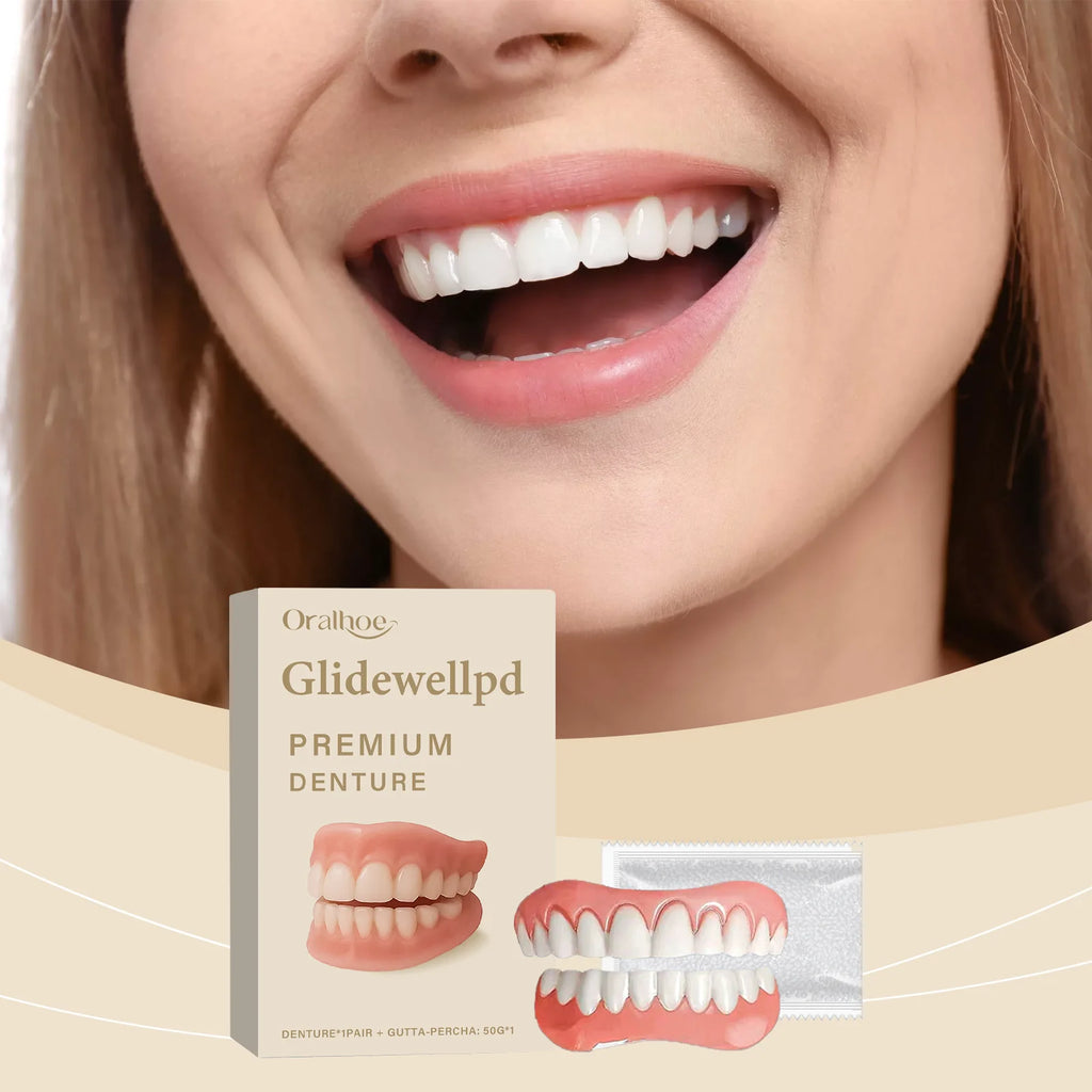 Temporary Silicone Cosmetic Dentures for Missing Teeth