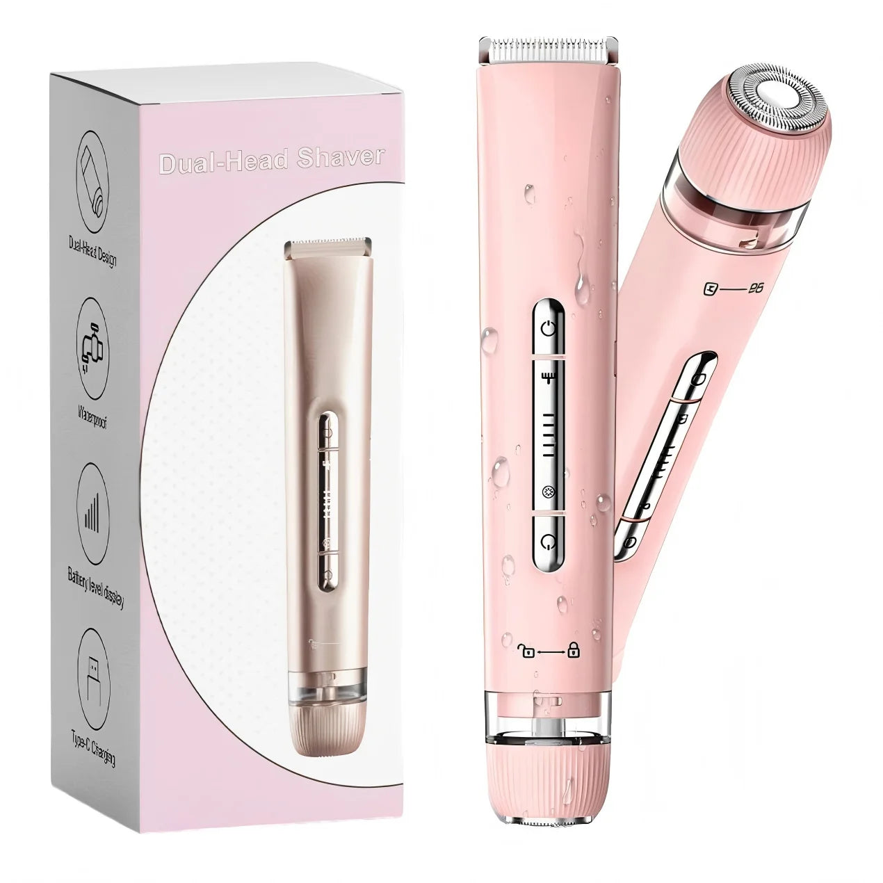 Waterproof 2-in-1 Electric Bikini Trimmer and Body Shaver - 7
