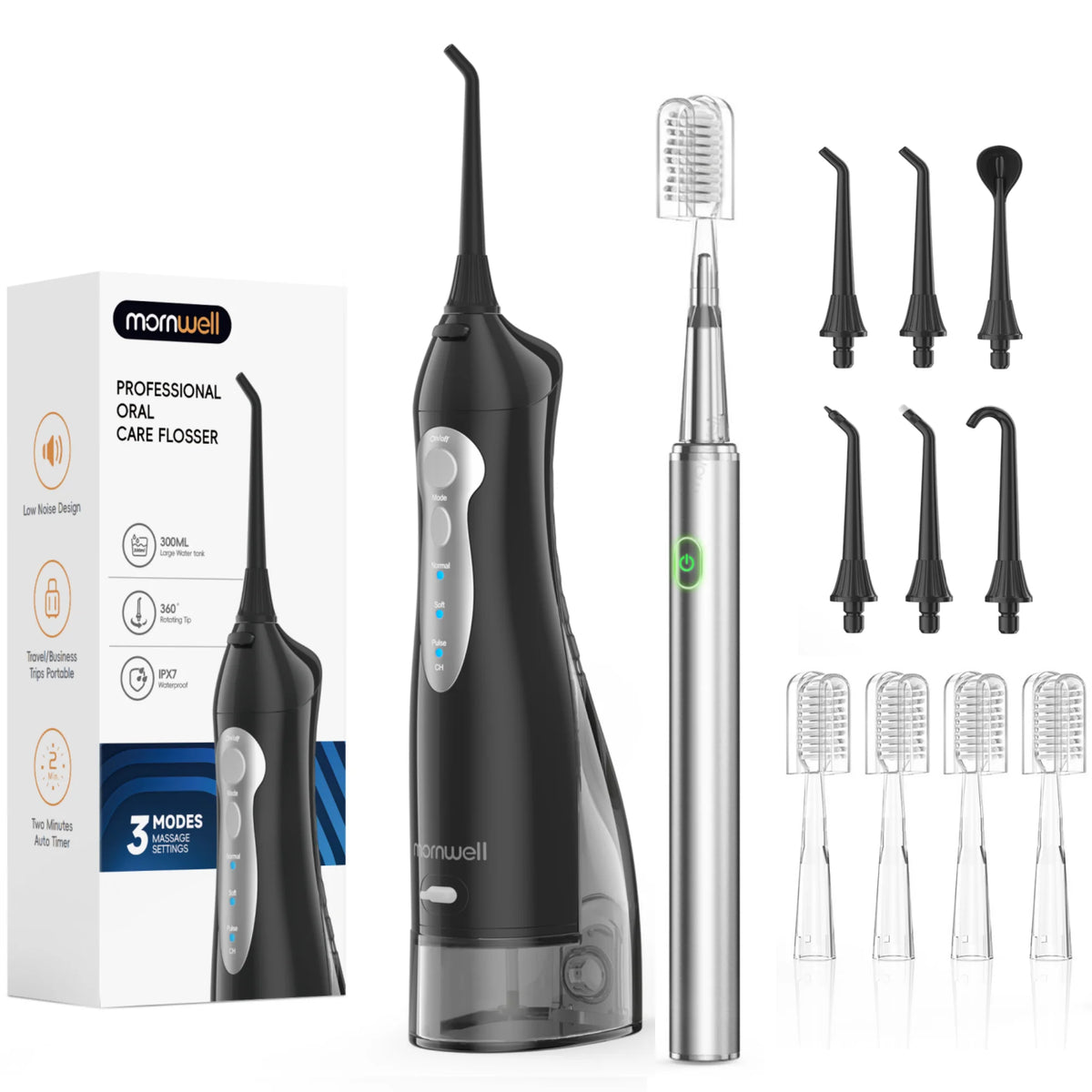 Portable Electric Toothbrush and Water Flosser Oral Care Set