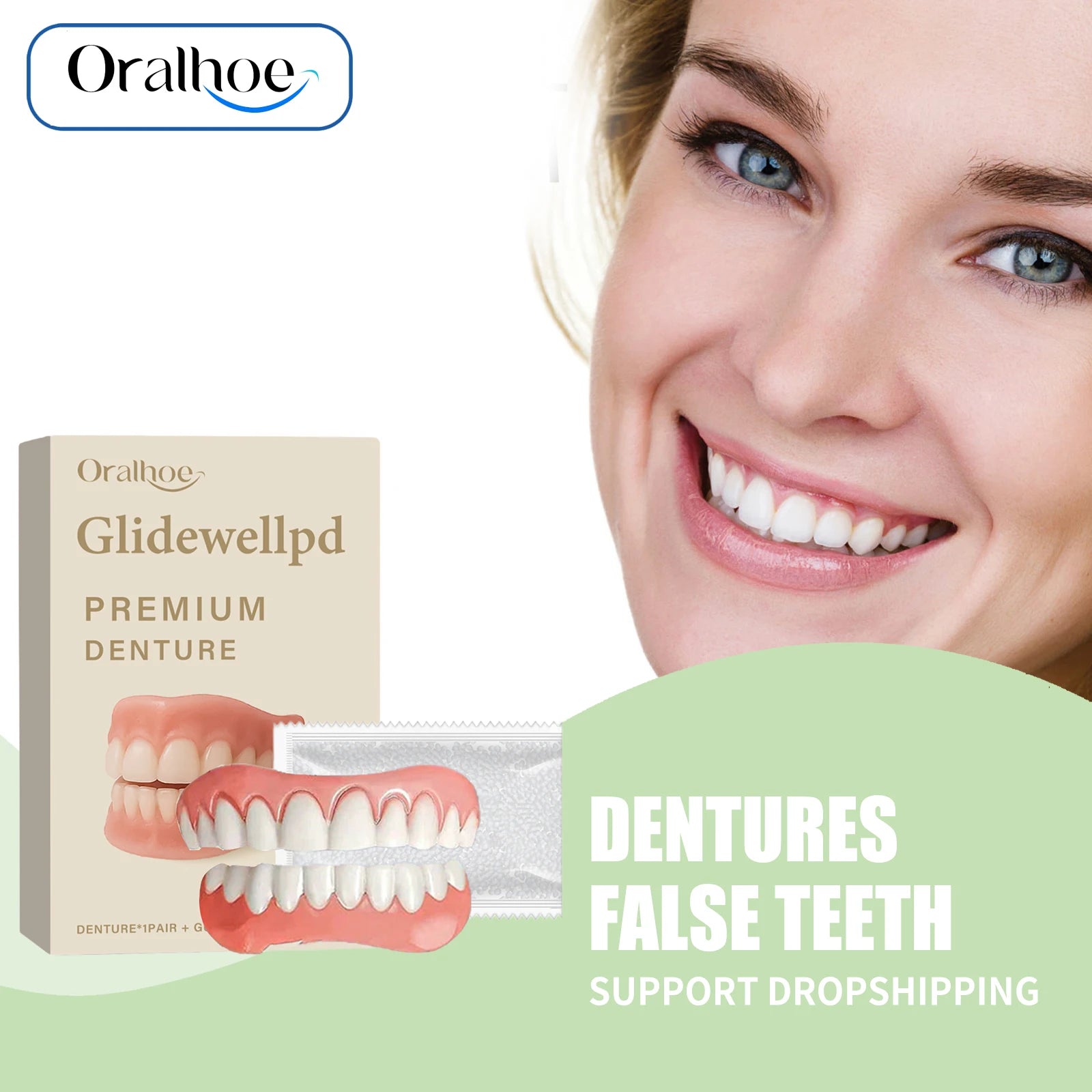 Temporary Silicone Cosmetic Dentures for Missing Teeth - 1