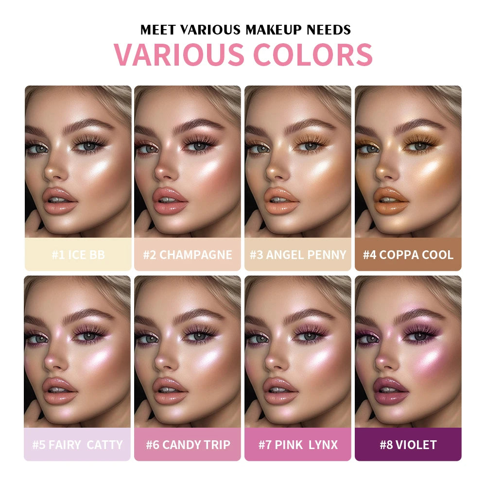 8-Color Cream Highlighter and Contouring Palette - 2