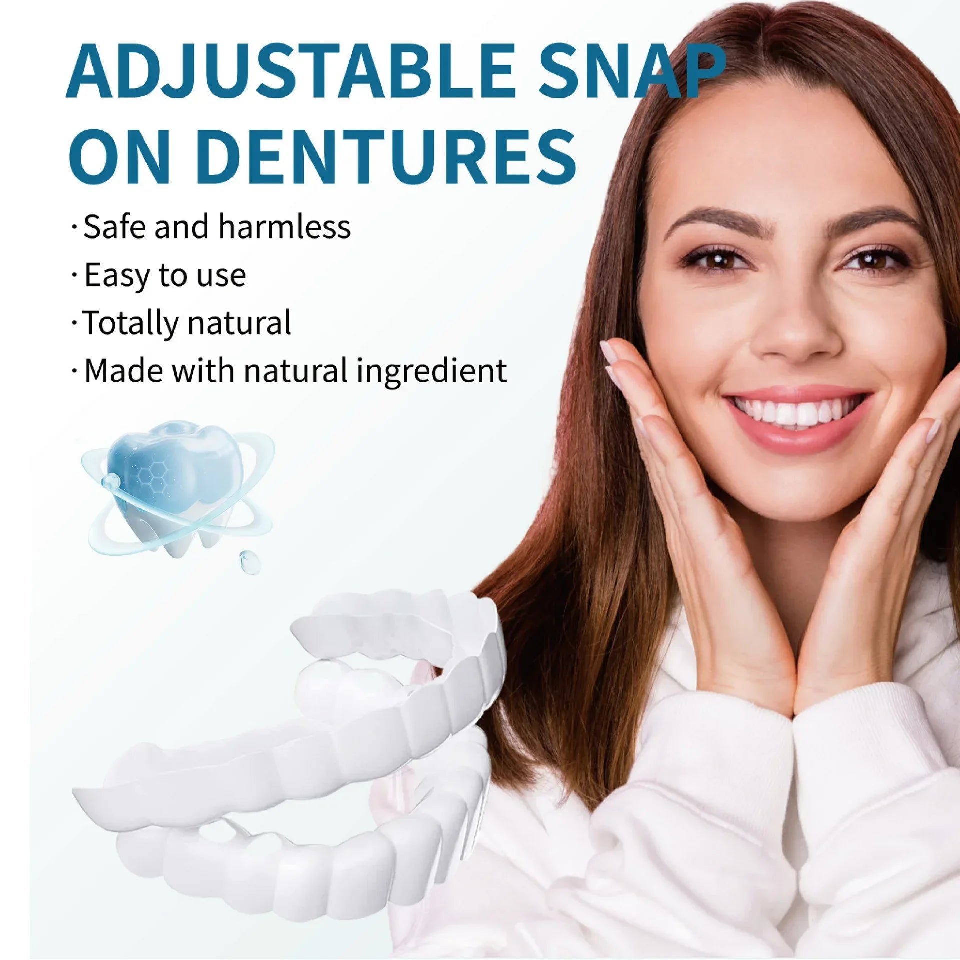 Adjustable Snap-On Dentures for Instant Smile Repair