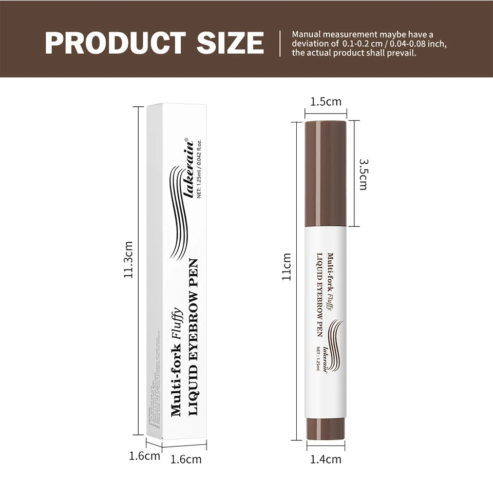 Waterproof Multi-Fork Liquid Eyebrow Pen