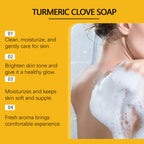 Turmeric and Clove Exfoliating Brightening Soap Bar for Face and Body