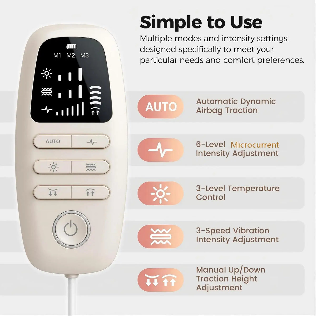 Electric Lumbar Traction Device with Vibration and Airbag Massage