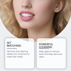 Cosmetic Denture and Cleaning Kit for Missing or Stained Teeth