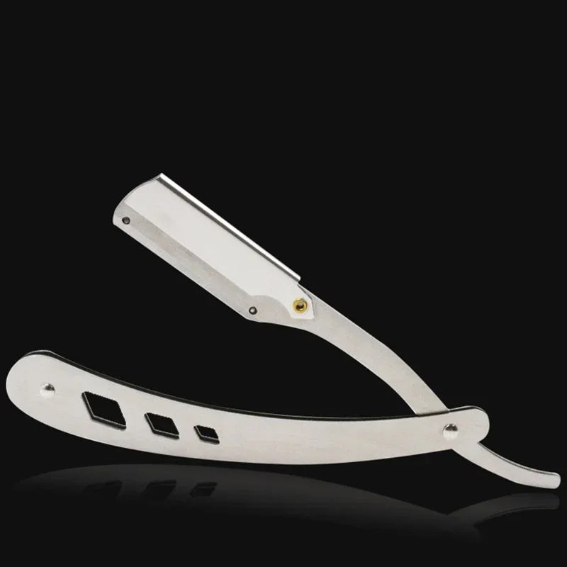Professional Stainless Steel Folding Straight Edge Barber Razor - 5