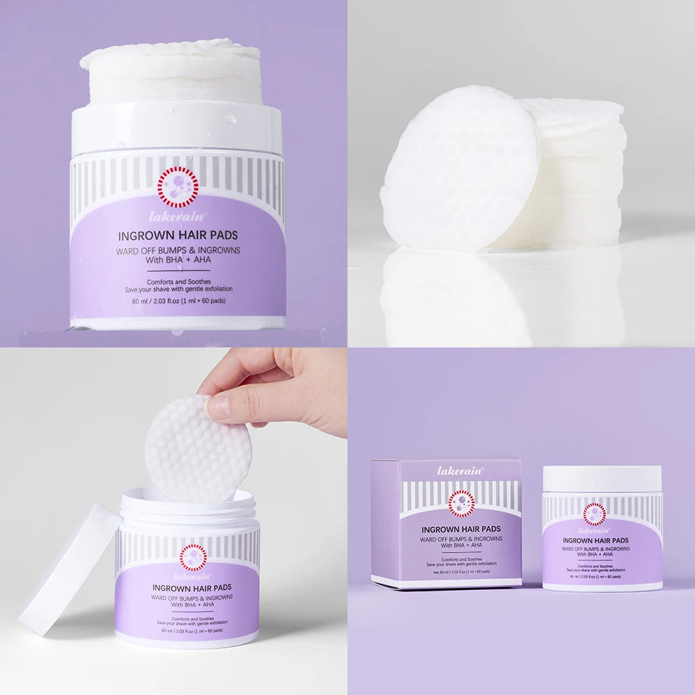 Exfoliating Ingrown Hair Treatment Pads for Razor Bumps
