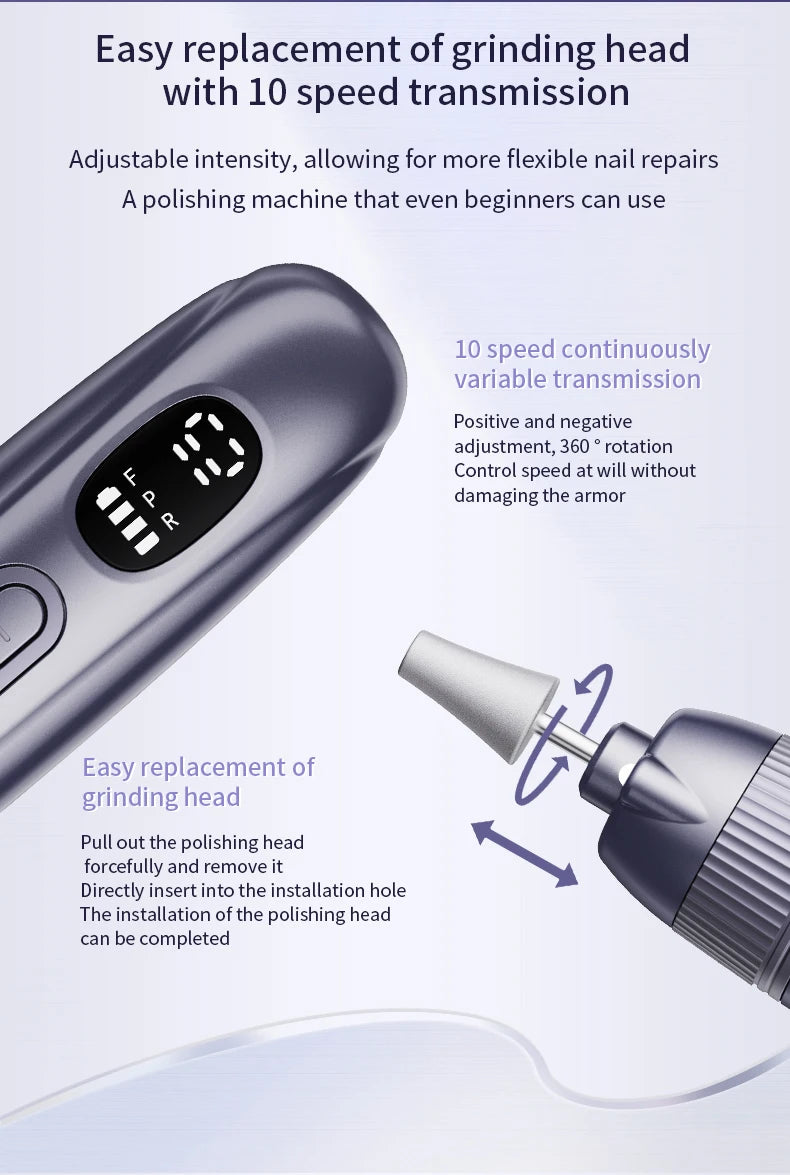 Professional Electric Manicure and Pedicure Nail Drill Set