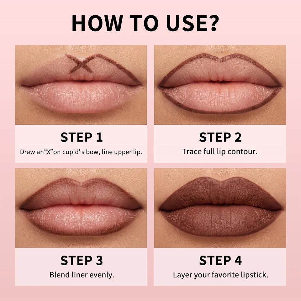 Water-Resistant Matte Lip Contour Pencil - 17