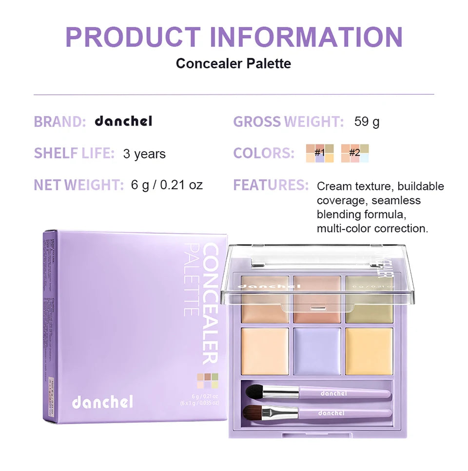 Multi-Shade Face Concealer and Color Correction Palette