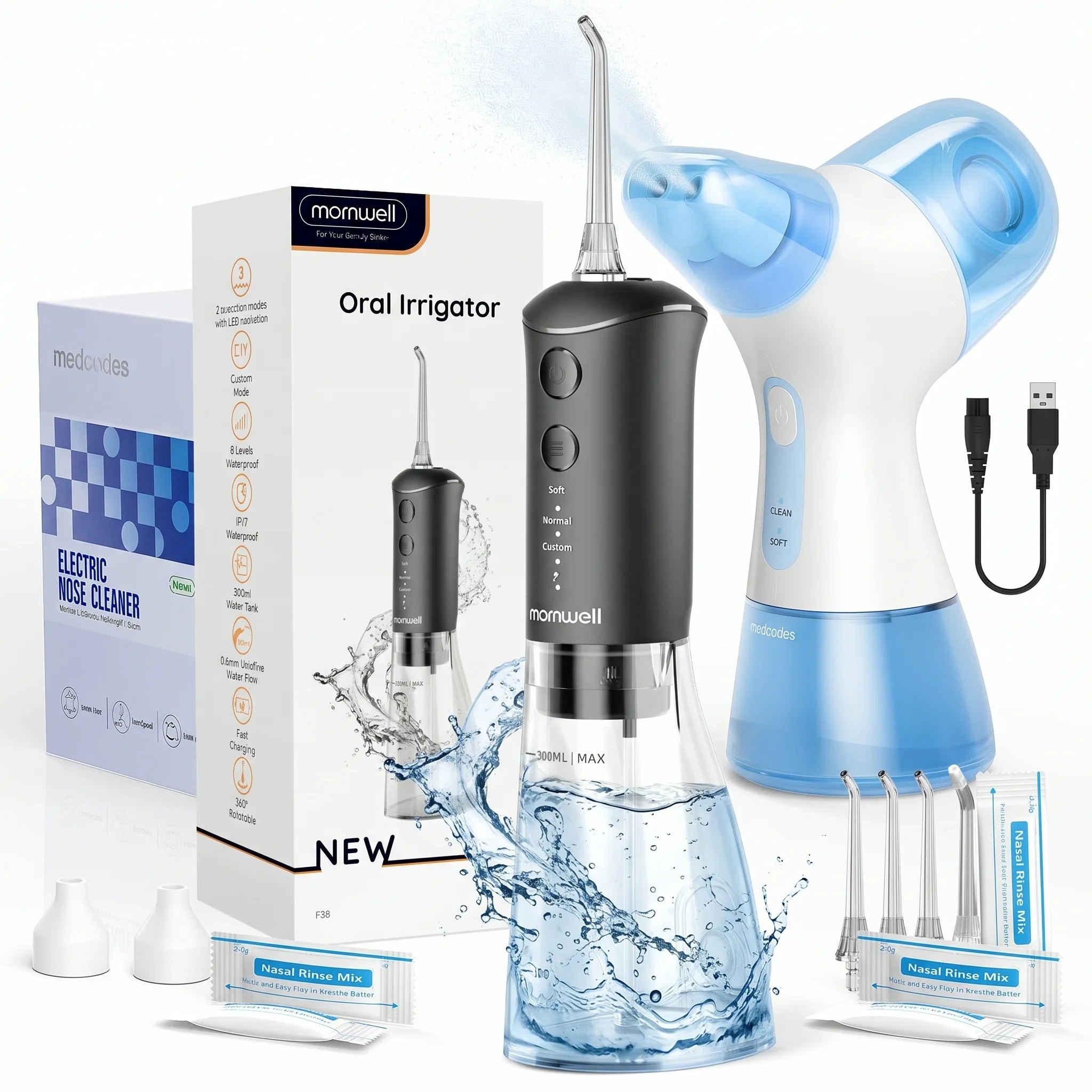 Electric Nasal Irrigation and Water Flosser Combo - 1