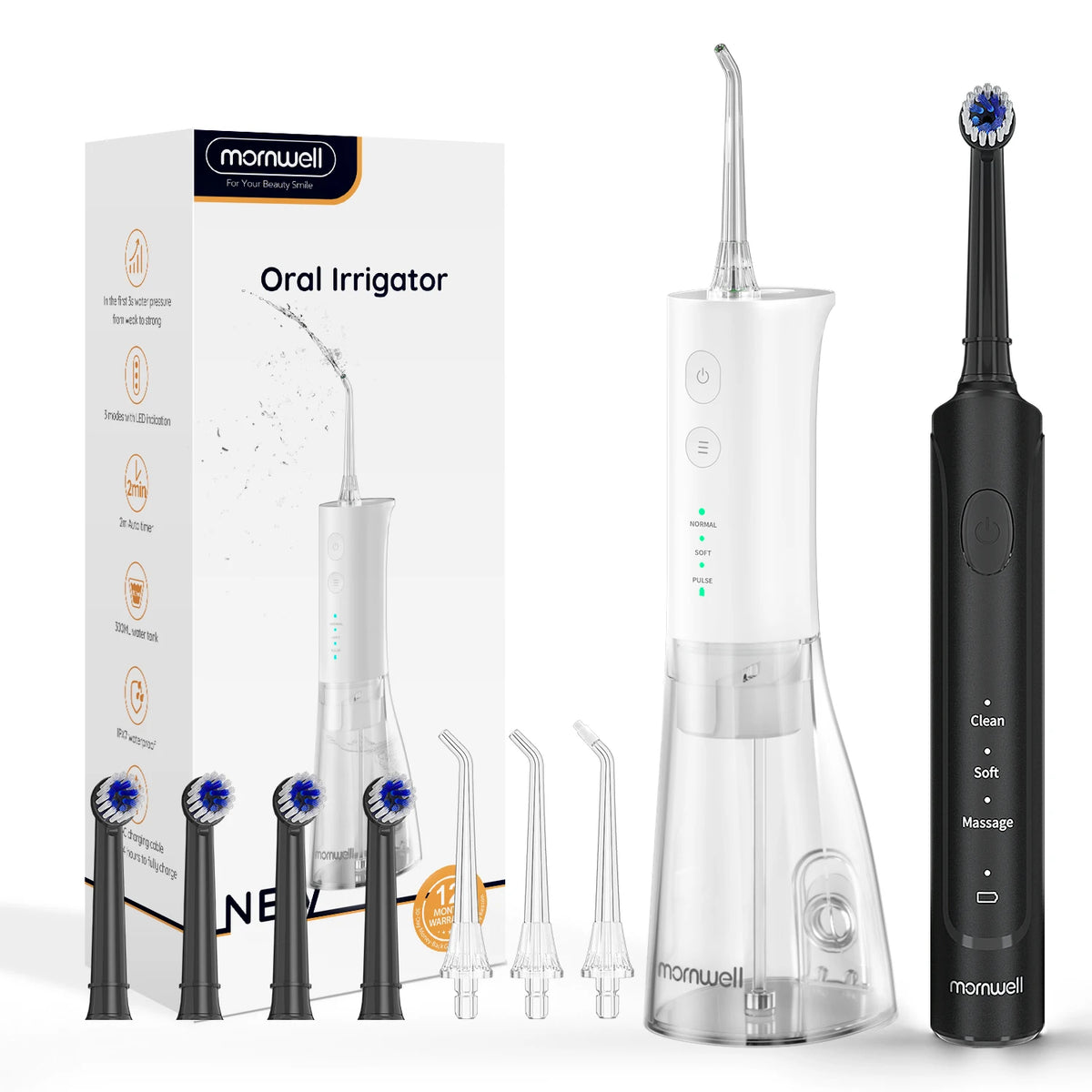 Portable Electric Water Flosser and Sonic Toothbrush Oral Care Kit