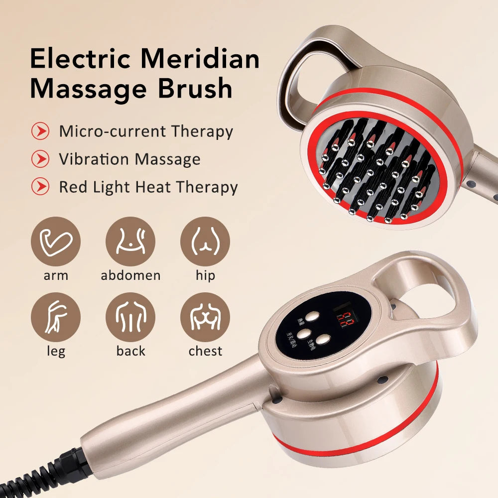 Electric Microcurrent Meridian Body Massager with Heat and Vibration