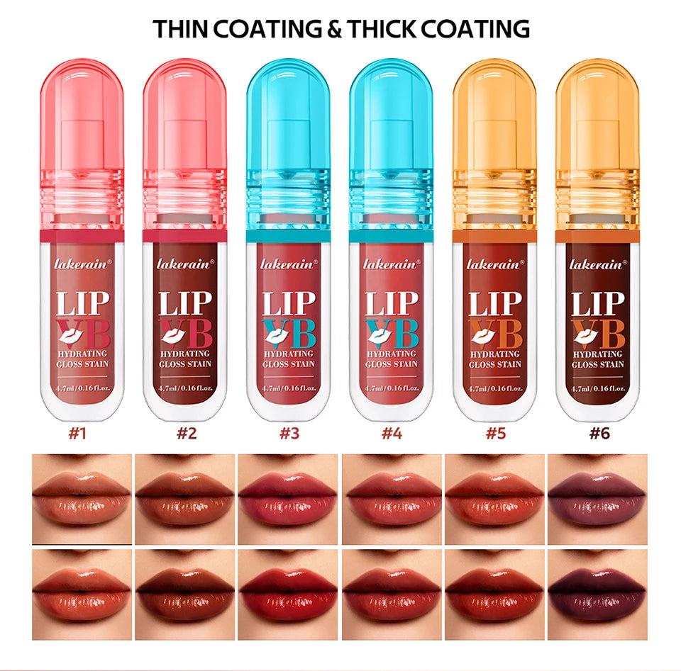 Hydrating Lip Stain and Gloss with Vitamin B12 and Coconut Water
