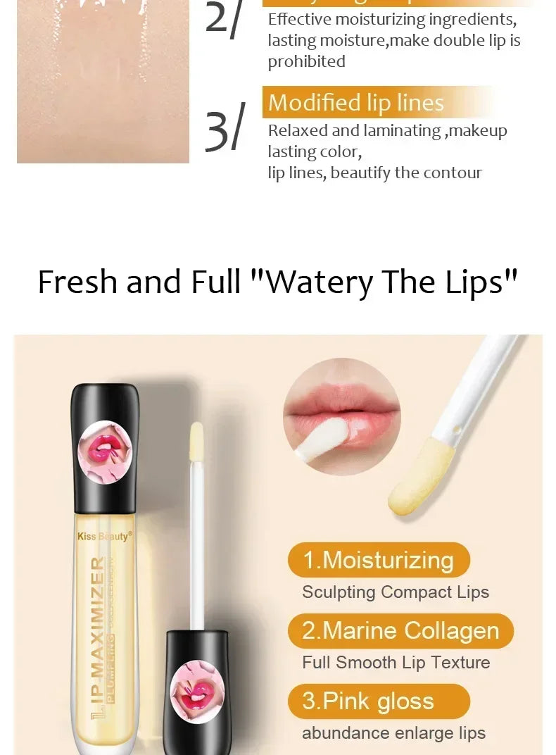 Instant Volumizing Lip Plumper Serum for Fuller Hydrated Lips