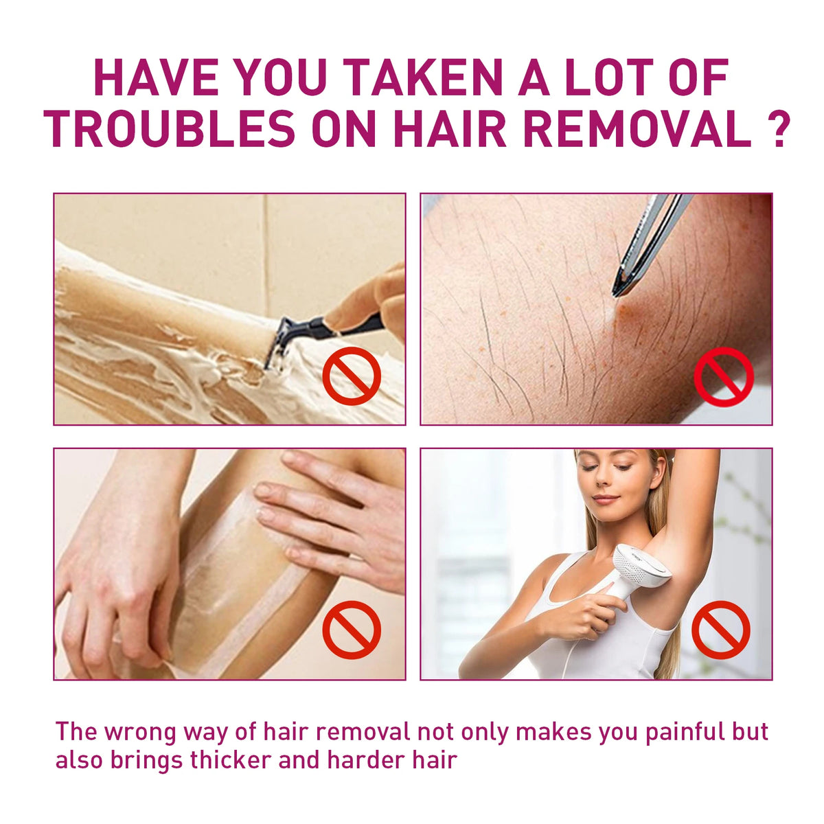 Painless Gentle Hair Removal Cream for Men and Women