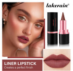 2-in-1 Waterproof Matte Lipstick and Lip Liner Crayon