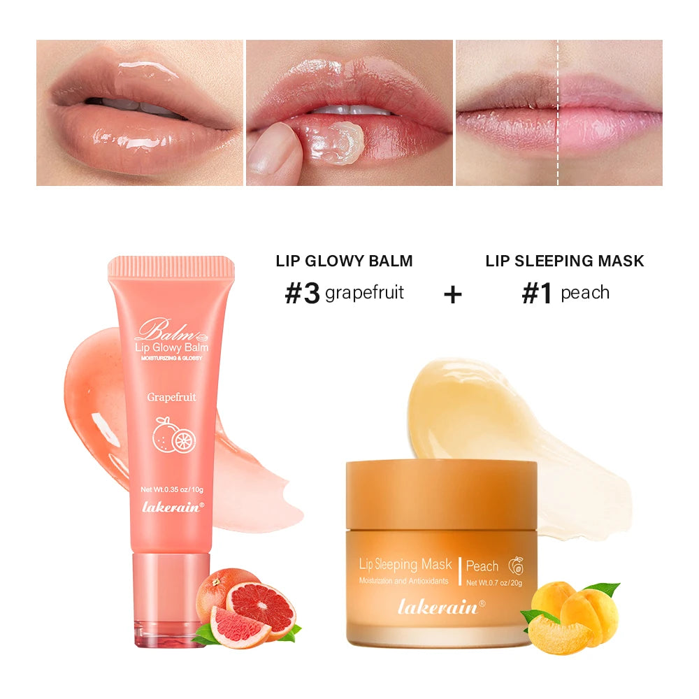 Moisturizing Lip Balm and Overnight Sleeping Mask Set