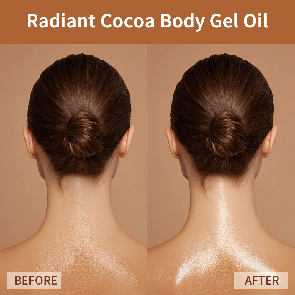 Radiant Cocoa Body Oil Gel for Deep Hydration and Glowing Skin