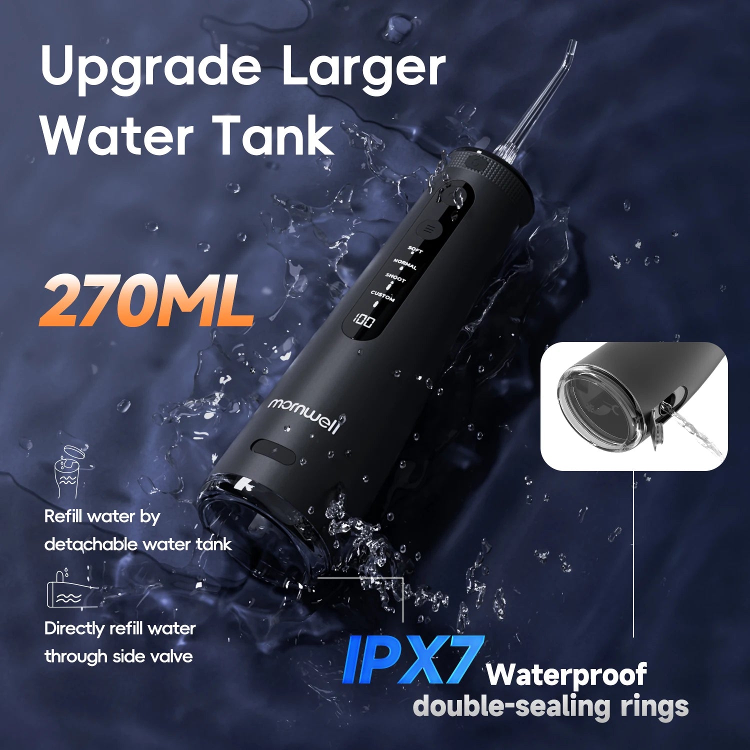 Portable Cordless Water Flosser for Teeth and Braces - 6