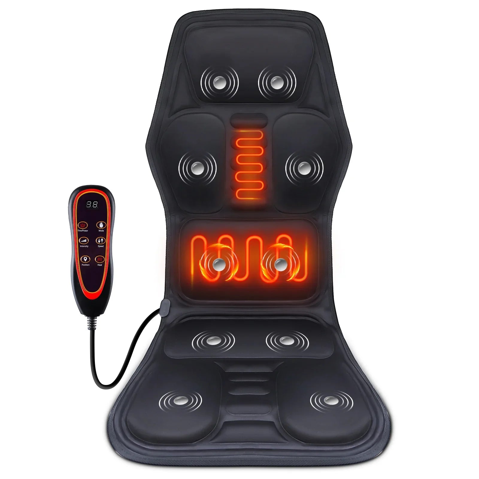 Full-Body Electric Heated Vibration Massage Chair Mat - 1