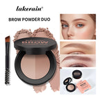 Dual-Tone Eyebrow Powder Palette with Grooming Brush